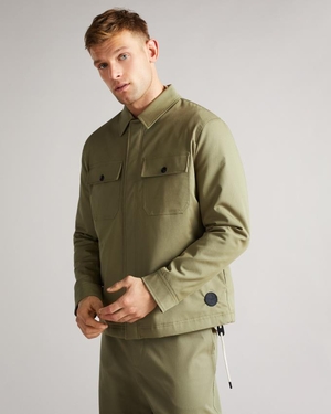 Veste Ted Baker Cavalry Twill Wadded Vert Homme | SNY-79632897